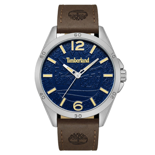 Timberland Brown Leather Blue Dial Men's Watch - TDWGA9010102M