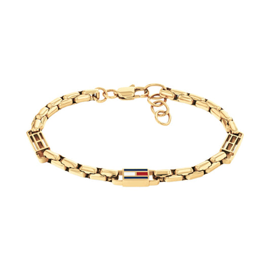 Tommy Hilfiger Jewellery Gold Steel Men's Chain Bracelet - 2790675