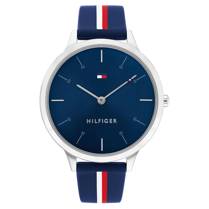 Tommy Hilfiger Silicone Band Navy Dial Women's Watch - 1782499