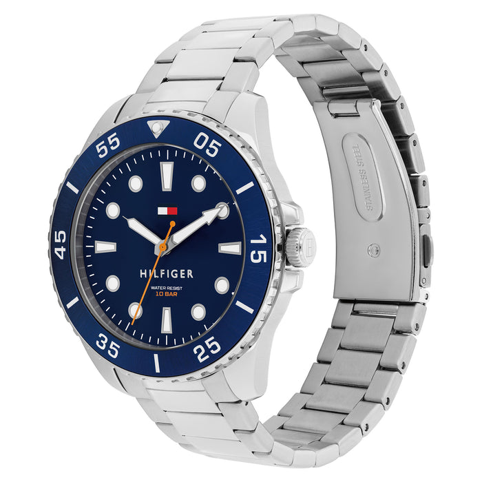 Tommy Hilfiger Stainless Steel Blue Dial Men's Watch - 1792202