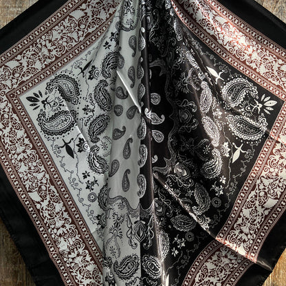 Two Tone Black Paisley Wild Rag