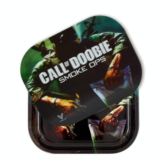 V Syndicate Roll-N-Go Rolling Tray: Portable and Secure, Compact Tray, Secure Lid, Durable Materials, Vibrant Designs